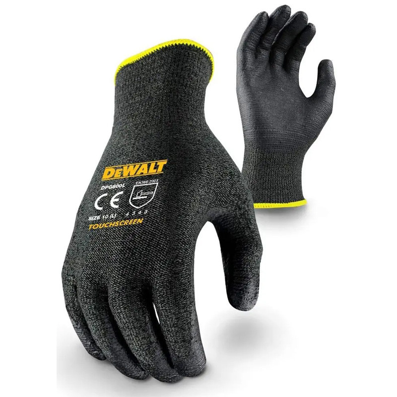 Рукавички DeWALT DPG800L. Універсальні, з чутливістю для сенсорного екрану